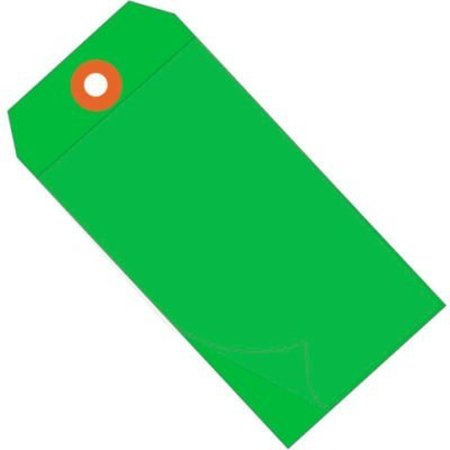 BOX PACKAGING Self Laminating Tags, #8, 6-1/4"L x 3-1/8"W, Green, 100/Pack G26030